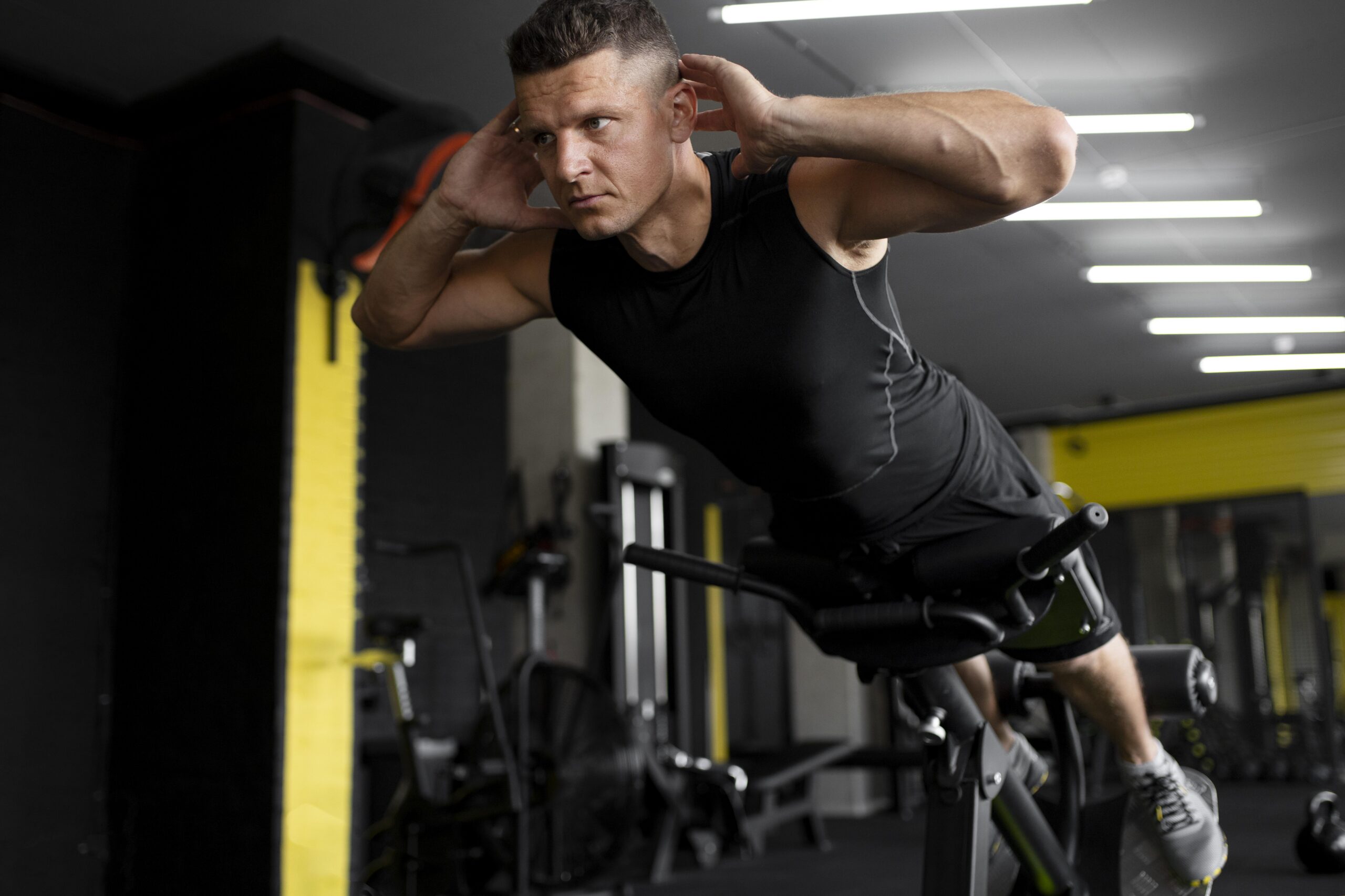 full shot man training gym